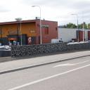 K-Supermarket Espoo Kauklahti Stonelement-Slate liuskekivi-elementit, liikekiinteistön tukimuurit ja kiviaidat